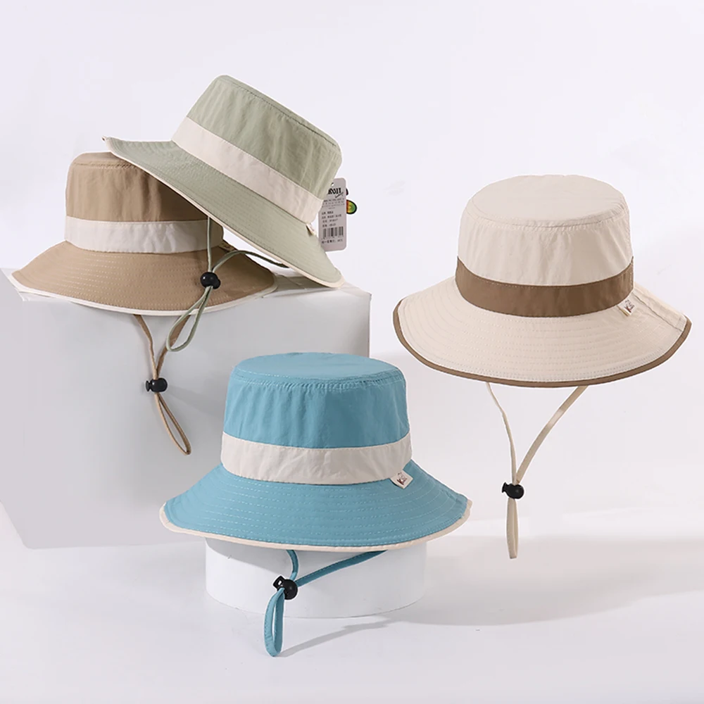 

Children's Hats Outdoor Sunblock Fisherman's Hat Spring Autumu Quick-drying Bucket Caps Summer Boys And Girls Kid's Sun Cap