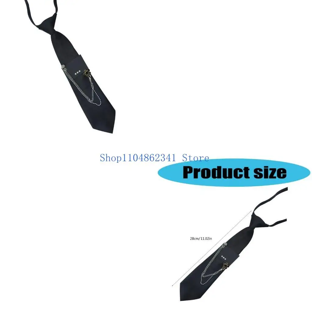 5asd British Chain Designs Neck Tie Daily Use Tie Uniform Neckwear for Music Festival