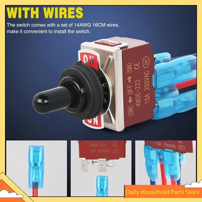 4Pin عكس قطبية تبديل التبديل 2 قطعة 12 فولت لحظة الروك التبديل 30A On Off On DPDT 3 موقف غطاء التمهيد مقاوم للماء حار!