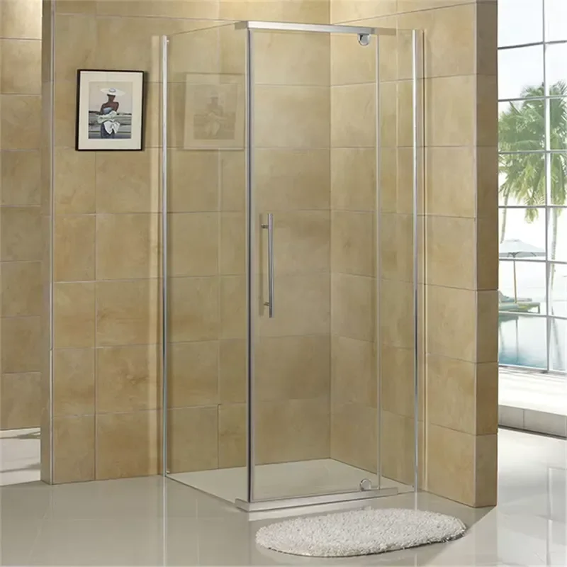 Frameless Square Shower Board Set with Rectangular Curtain Durable High Performance for Hotel Bathroom Modern Design High