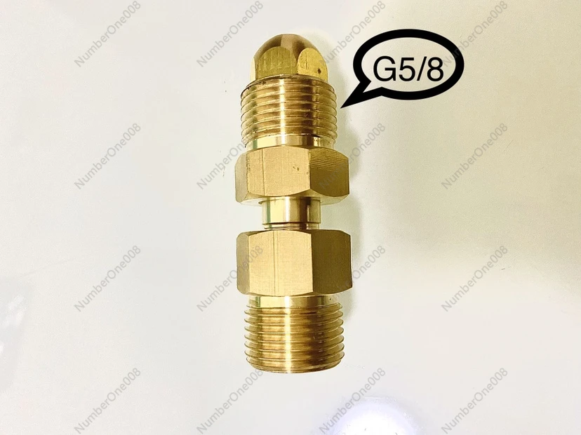 

G5/8 adapter, imported gas cylinder adapter, CGA540 to 5/8 external wire adapter, spherical joint, all copper flexible joint