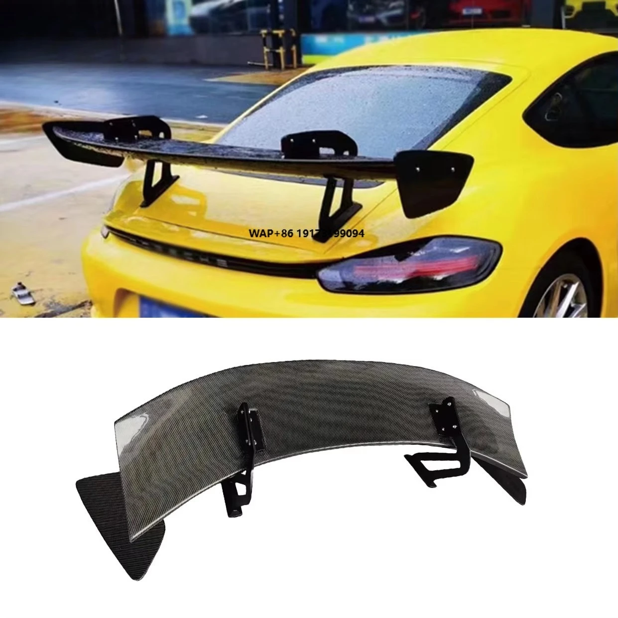 

Carbon Fiber Rear Spoiler for 718 Boxster Rear Wing Car Bumper Exterior Accessory