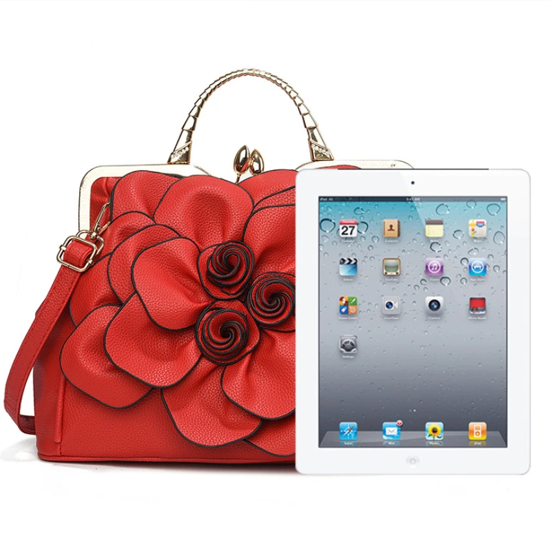 

Luxury Brand Designer Women Handbag Classic Retro Shoulder Bag Fashionable Large Flower Crossbody Bag Bride Dinner Tote Bag