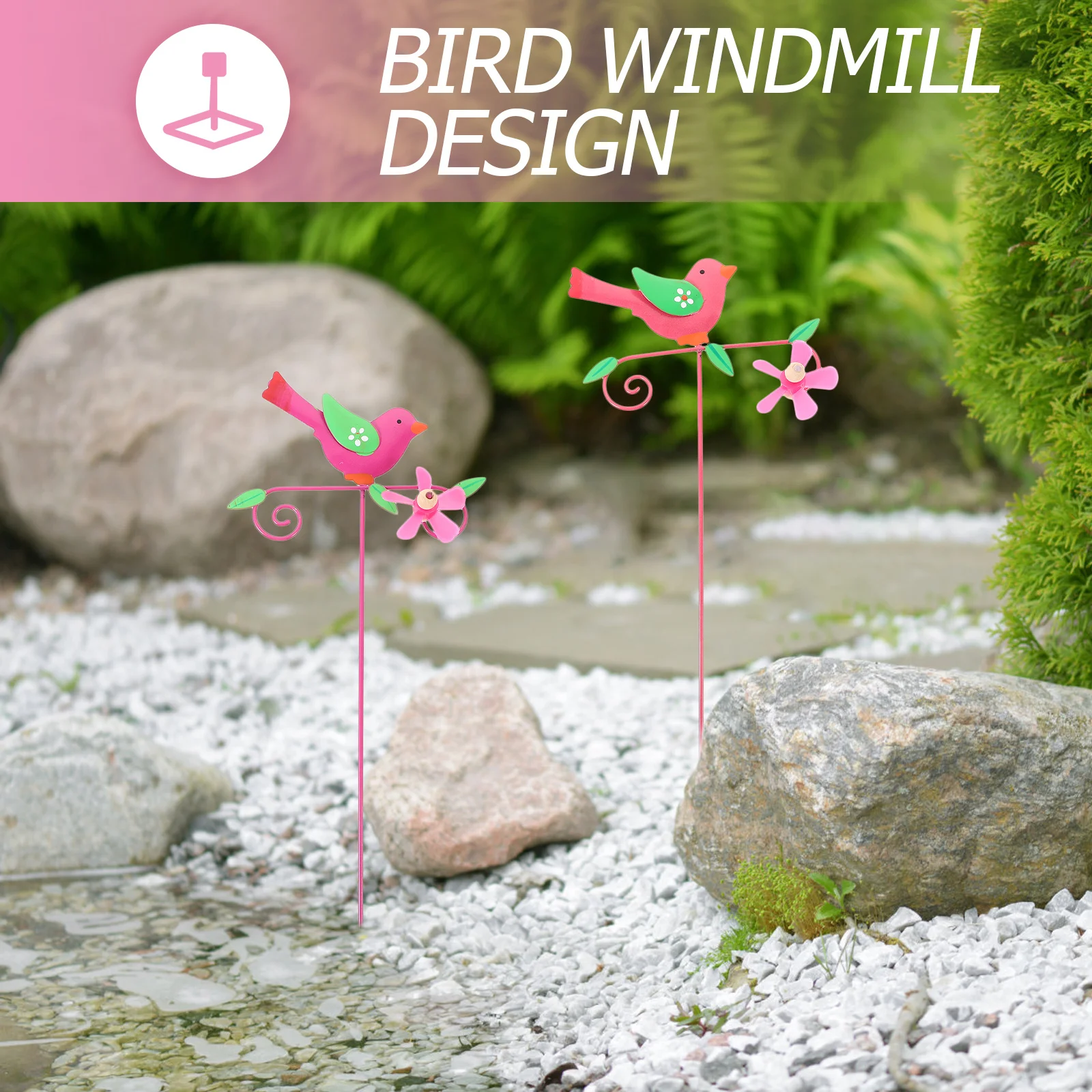 

4Pcs Birds Garden Stake Decorative Iron Stakes Lifelike Bird Swing Yard Patio Garden Outdoor Yard Decor Patio Stake Decor