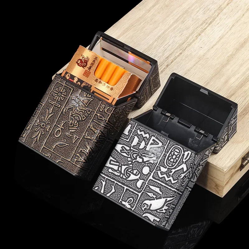 

2024 New Cigarette Case Container Pocket Cigarette Case Holder Cigarette Storage Box Men's Gift