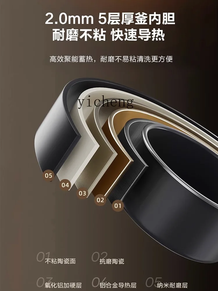 TQH Penanak Nasi Listrik Rumah Tangga 4L Liter Panci Masak Multifungsi Penanak Nasi Pintar Otomatis Kapasitas Besar