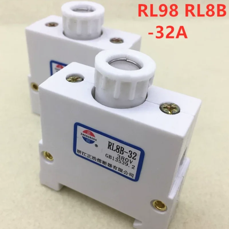 RL98-32 RL8B-32 400V-32A Spiral Fuse Base RL98 Rail Installation RL8B Adaptive10x38mm