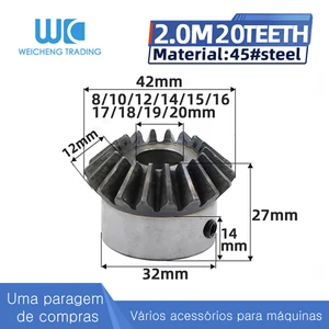 Çap 8, 10, 12, 14, 15, 16, 17, 18, 19, 20 dişler, 2 Modüllü, 20 Diş ve 90 Derecelik Bir tahrik işleminde, 2M20T, Maks. 8, 10, 12, 14, 15, 16, 17, 18, 19, 20 mm, 1 Adet 8 en çok satan, dişli 17 diş-no. 3