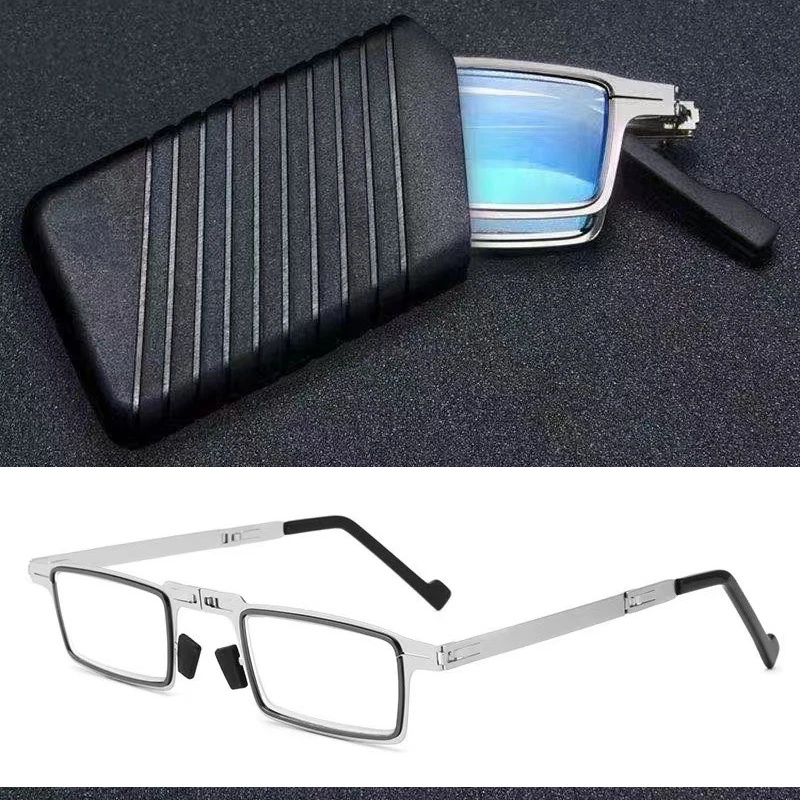 Anti Blue Light Presbyopia Eyeglasses Folding Reading Glasses Men Women Antifatigue Computer Eyewear with +2.0 +2.5 +3.0 +3.5
