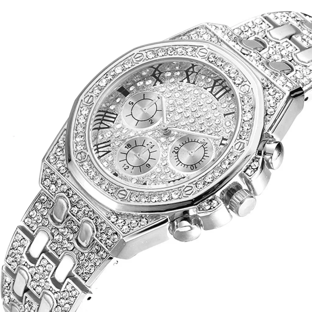 

Часы для мужчин и женщин Лучший бренд класса люкс Iced Out Часы для бизнеса Модные кварцевые наручные часы Хип-хоп Золотые часы Мужской подарок Relogio