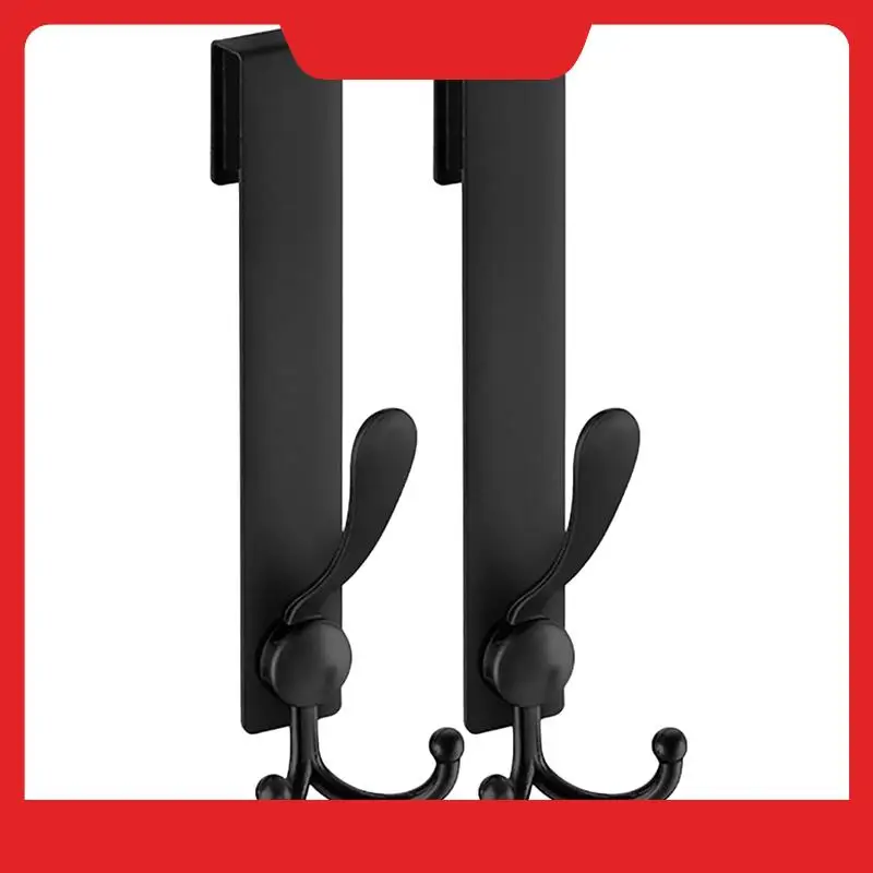 Stainless Steel Towel Hooks Set Extended 8 Inch Over Door Hooks For Bathroom Frameless Glass Shower Door