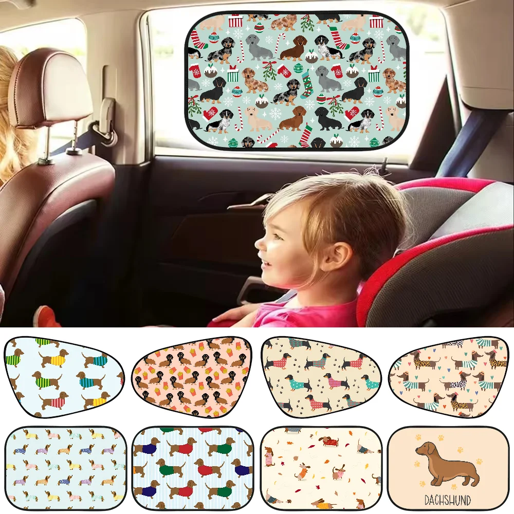 

Dachshunds 1PCS Window Sunshade Cover For Kids Universal Car Foldable Car Sun Shade Cover UV Protect Curtain Side