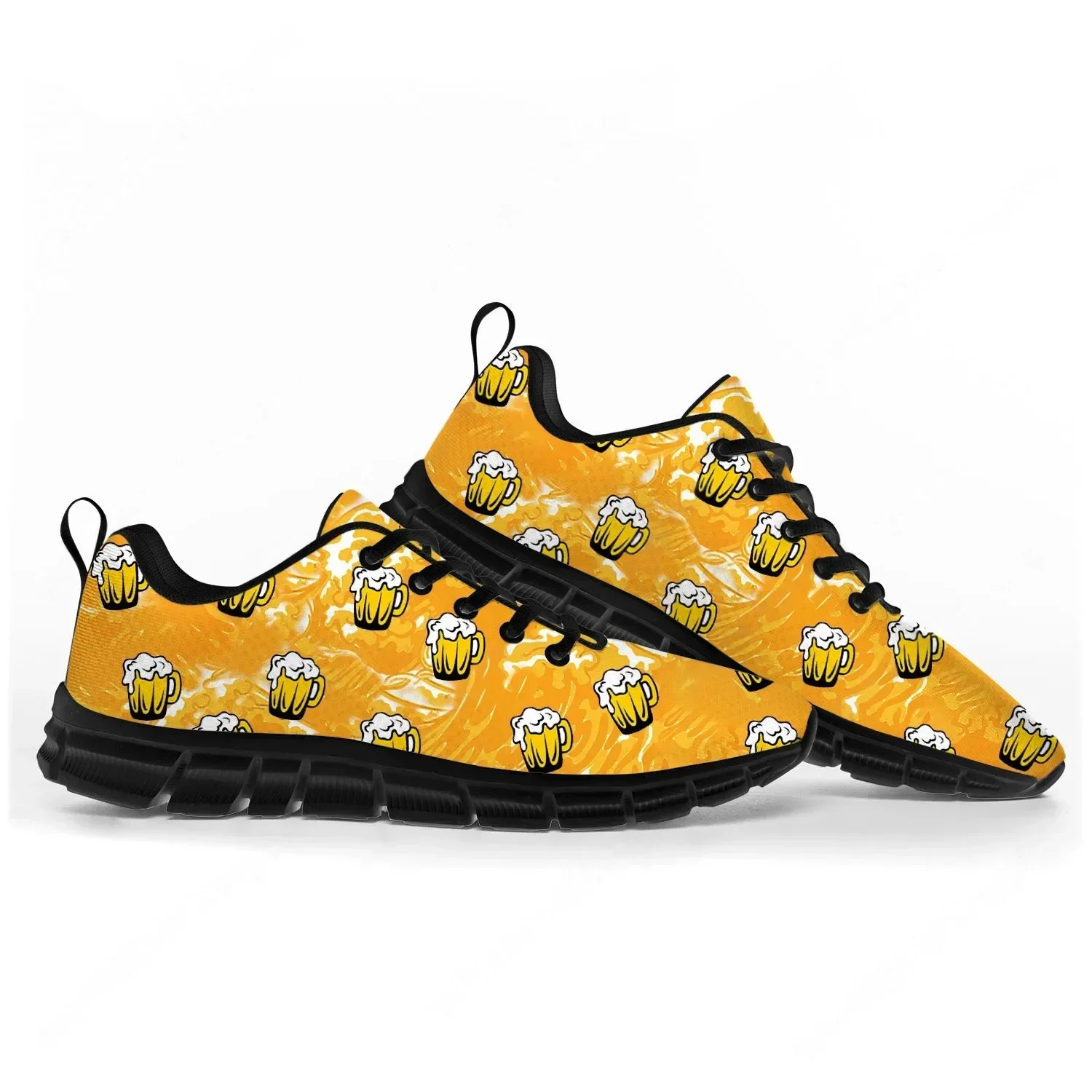 

Beer Unisex 3D Print Pop Sports Shoes Mens Womens Sneakers Casual Custom High Quality Couple Shoes Black