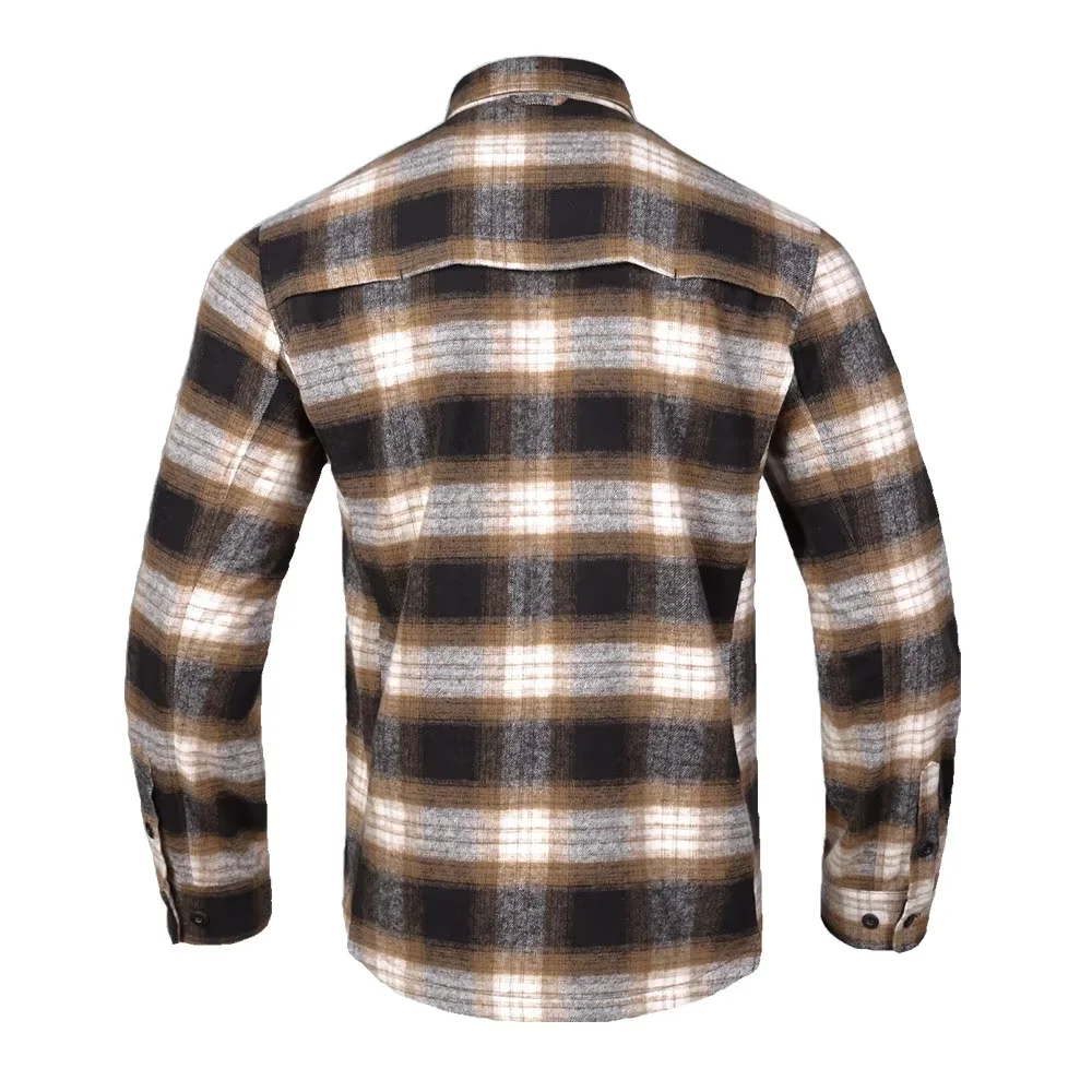 Emersongear niebieska etykieta „Longicorn” koszule flanelowe taktyczne ergonomiczne t-shirty miejskie topy dojazdowe Camping piesze wycieczki polowanie EMB9706 — zdjęcie 6