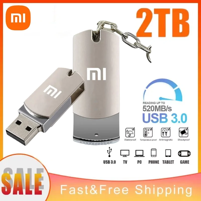 Xiaomi-高速金属SSDペンドライブ,USB 3.0,ポータブルUディスク,メモリスティック,転送,1テラバイト,2テラバイト