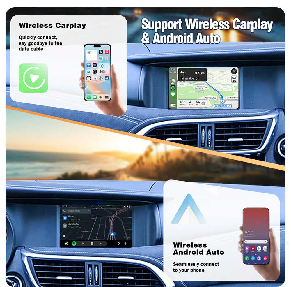 AUTOTOP Kabelloses CarPlay Android Auto Modul für Infiniti QX30 Q30 2013-2019 Auto-Upgrade Nachrüstkit MirrorLink Airplay AUX BT – Detail 5