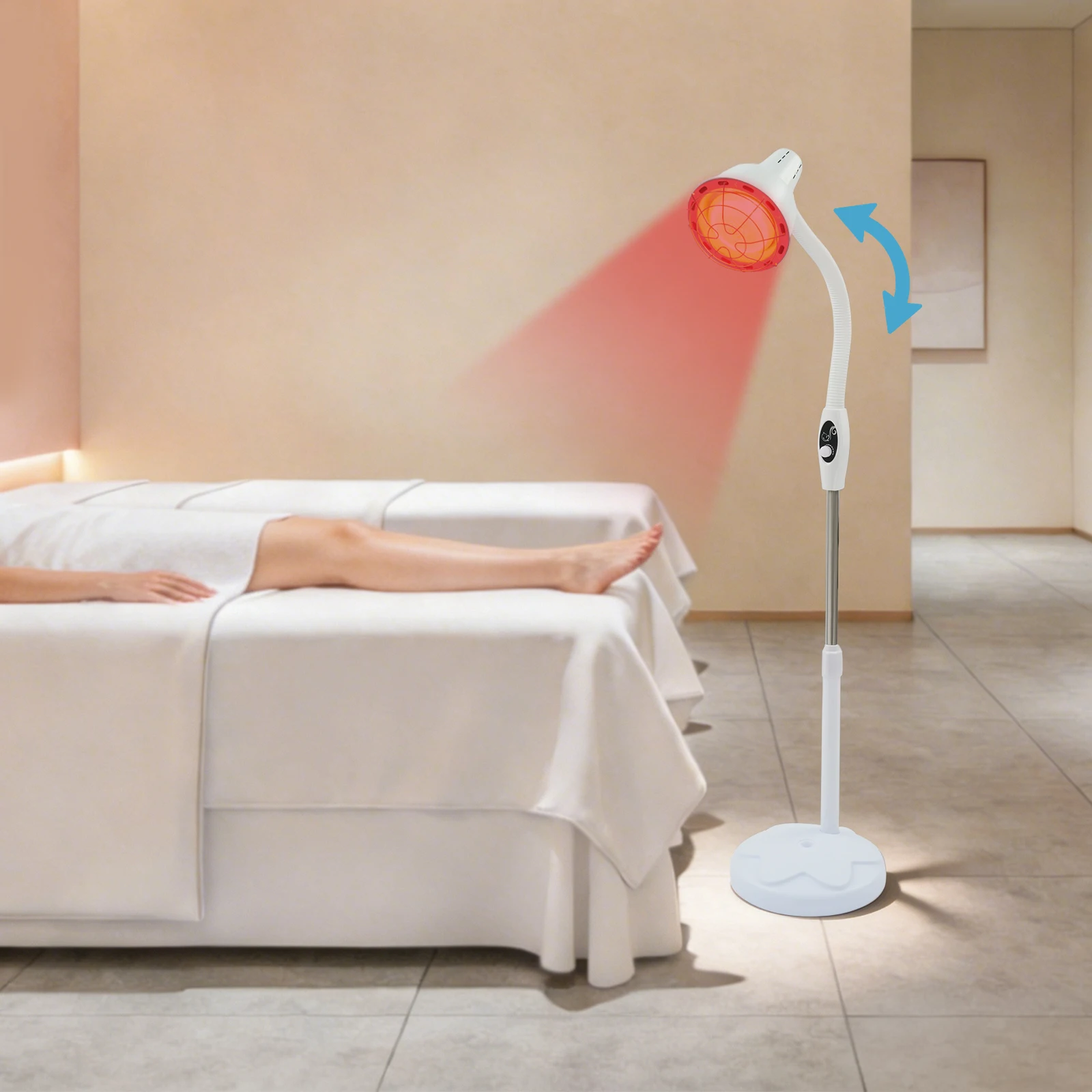 

275W Infrared Light Therapy Near Infrared Heat Lamp E27 Pain Red Standing Lamp 0-115℃/32-239℉