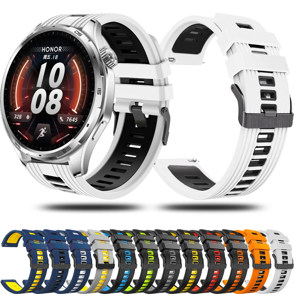 Watchbands 22mm For Honor Watch 6 Plus 5 Ultra Silicone Bands Straps For HONOR Magic Watch 2/GS 3/GS Pro Wristbands Bracelets