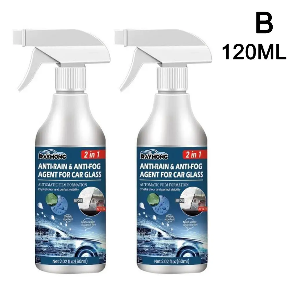 Spray idrorepellente per auto da 60ml rivestimento antipioggia per vetro per auto maschera per specchietto per parabrezza liquido antipioggia idrofobo T0H0