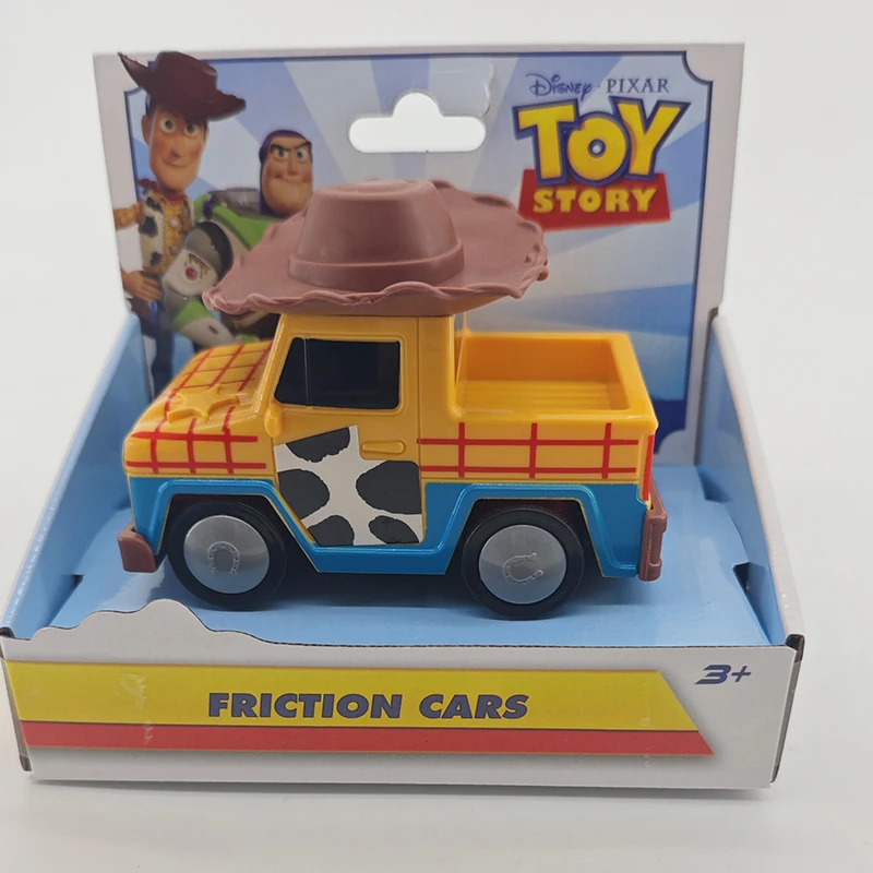 Carino Toy Story Buzz Lightyear Woody Jessie Rex Alien Modello di cartone animato Inerziale Pull-back Ruota libera Auto Giocattoli Collezione Regalo per bambini