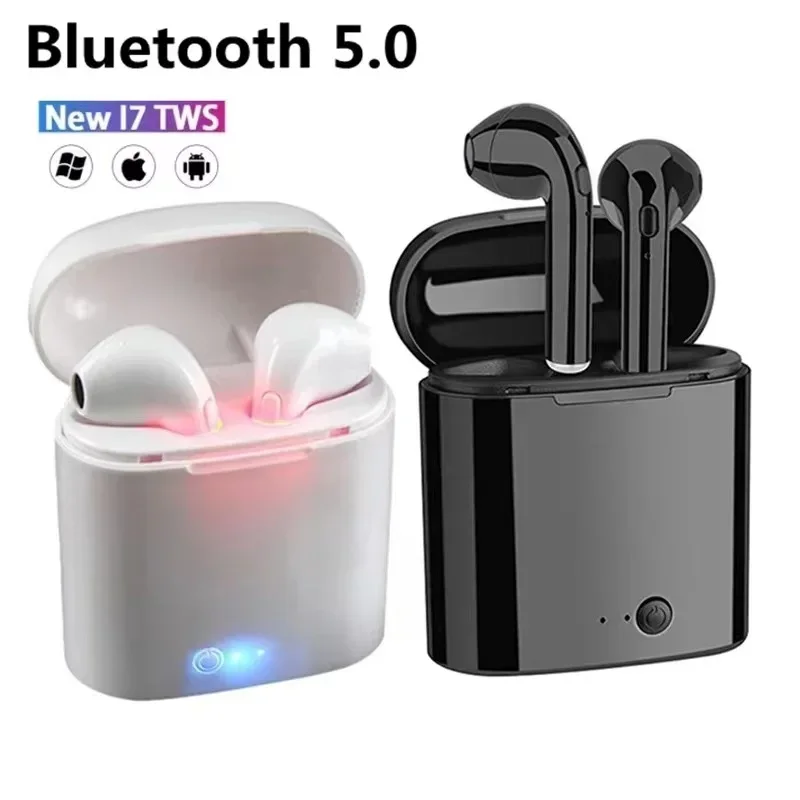 Original i7s TWS wireless 5.0 Bluetooth earphones stereo earbuds headset with charging box for iPhone Android Xiaomi smartphones