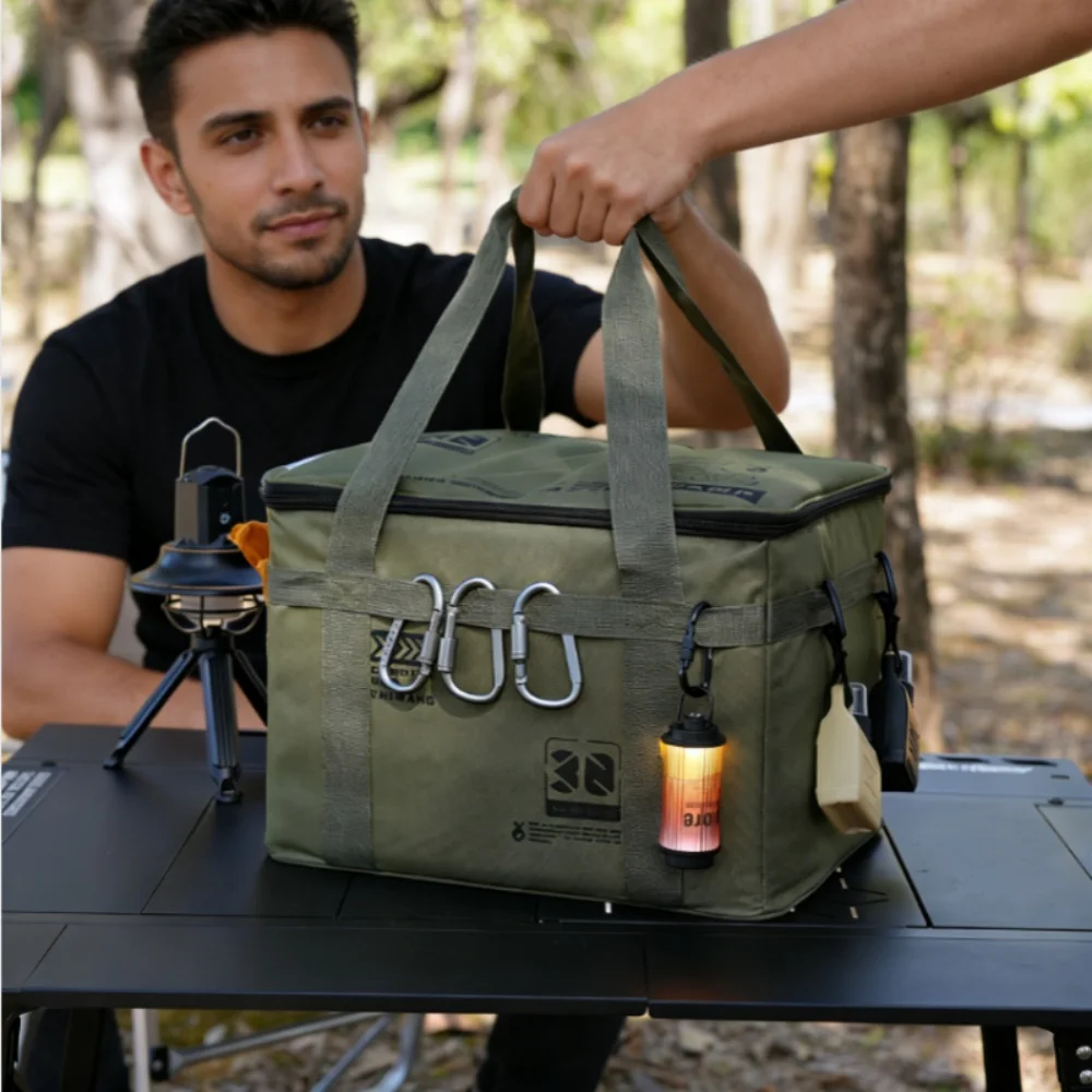 

Outdoor Large Capacity Folding Storage Box Camping Picnic Gear Storage Container Tableware Wild Tactical Storage Bag