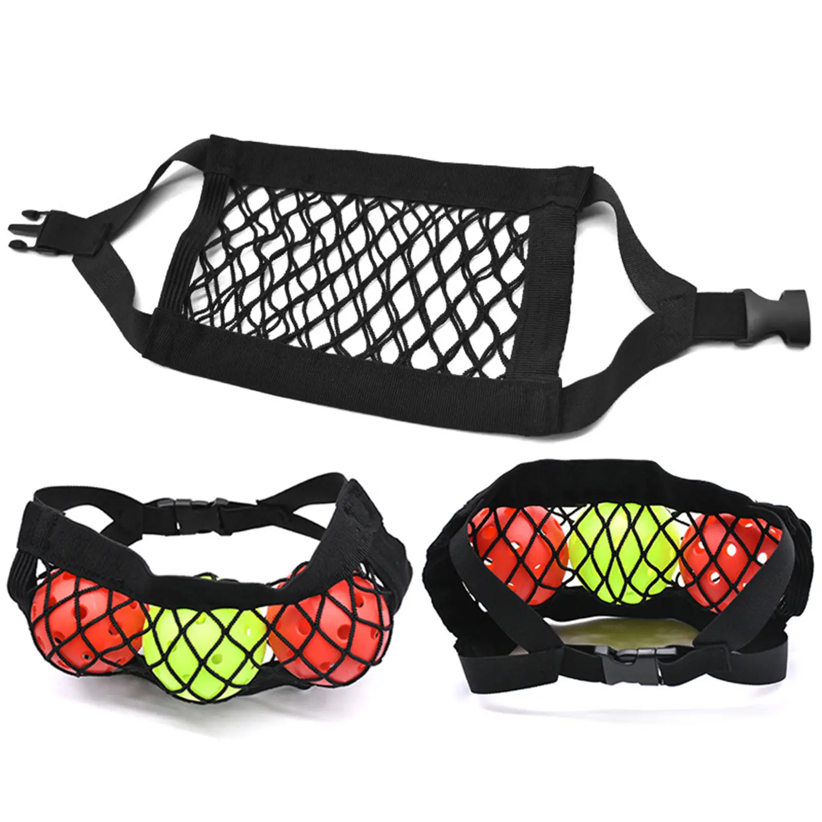 Pickleball Storage Net Bag With Breathable Drawstring And Scratch Resistant Racket Pouch Storage Mesh Bag For Training Carry