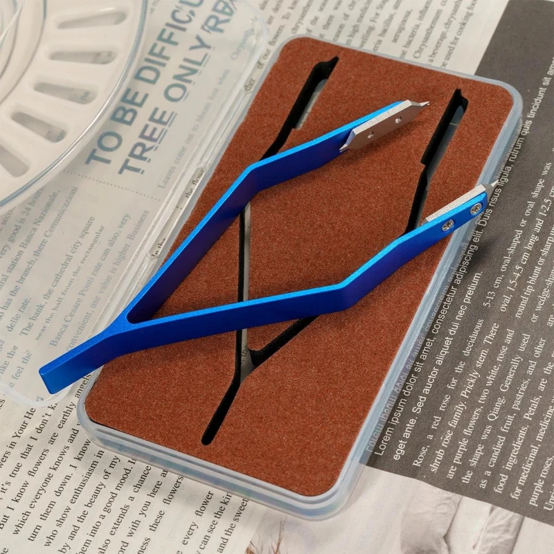 Pince à ressort professionnelle en métal en forme de V pour bracelets de montre, outil de précision pour la réparation de montres et bijoux