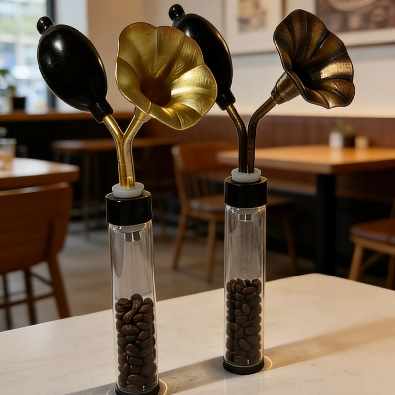 Glass creative fragrance bottle brass fragrance tester perfume fragrance coffee beans