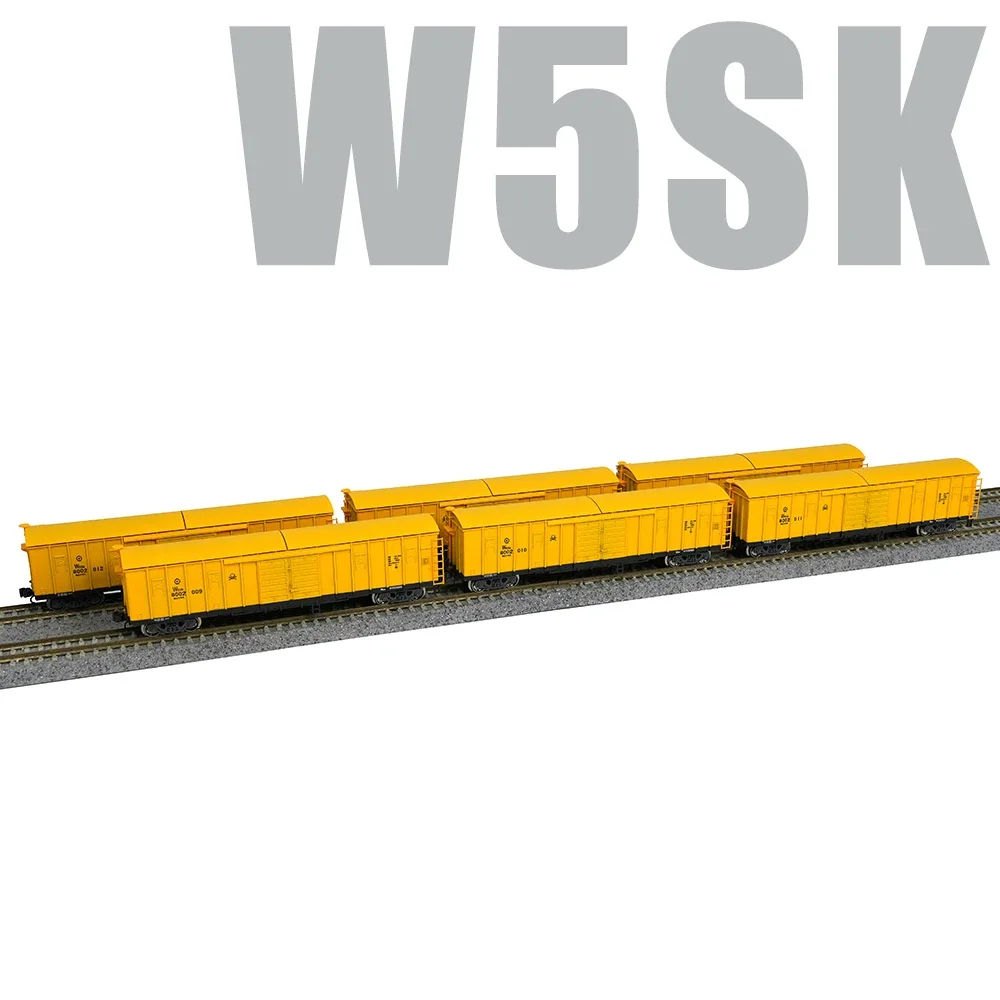 Train Model N Scale 1/160 W5SK Dangerous Chemical Car Train Carriage Boy Birthday Gift 6 Section Set