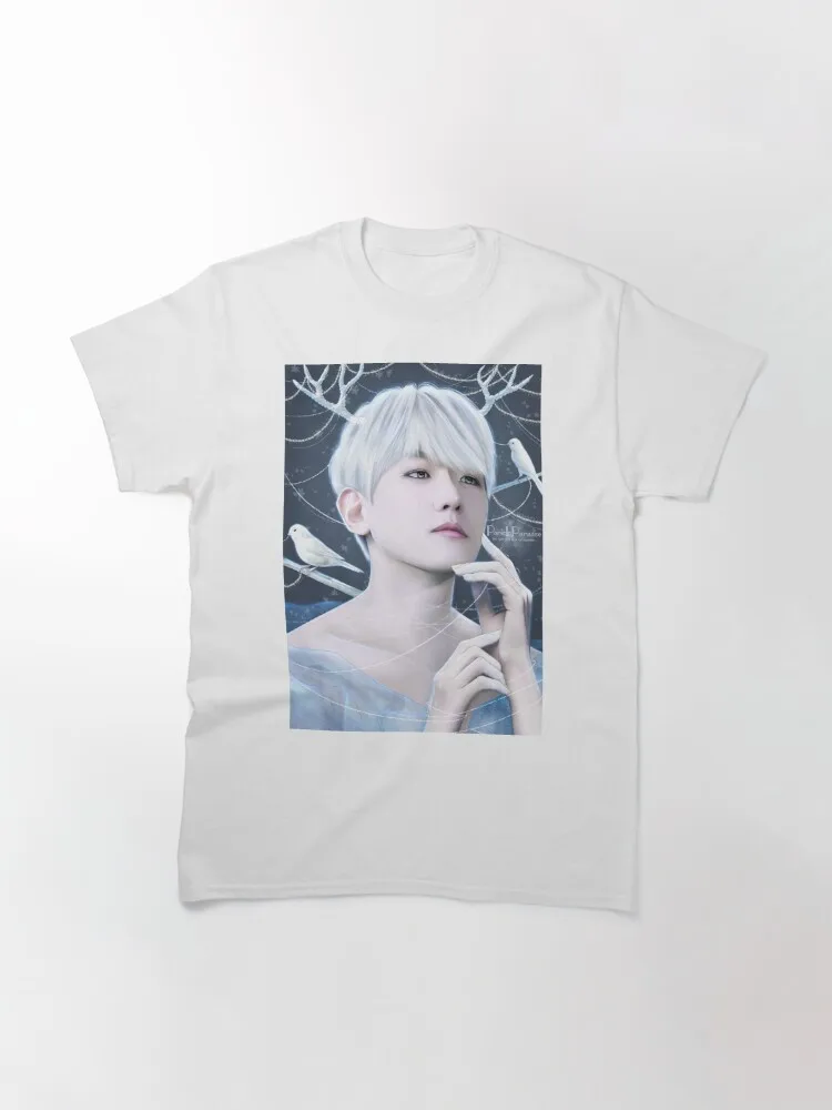 

Зимняя глазурованная Классическая футболка Baekhyun, забавная футболка с коротким рукавом, уличная одежда, новые модные топы, футболки