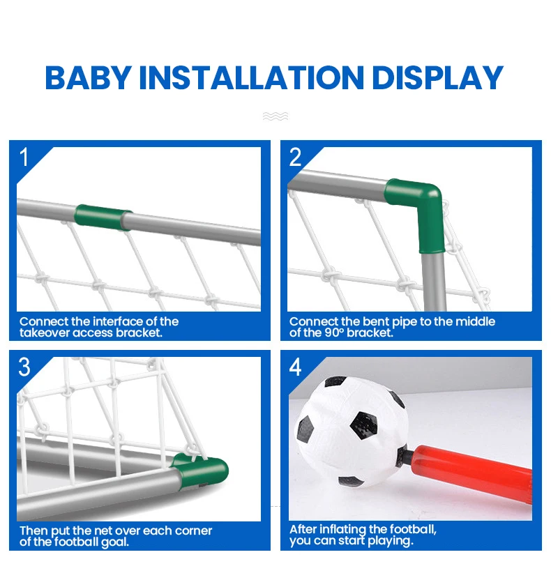 야외 어린이 축구 골대 네트 조명 세트 어린이 스포츠 장난감 실내 축구 골대 키트 스포츠 인터랙티브 장난감 선물