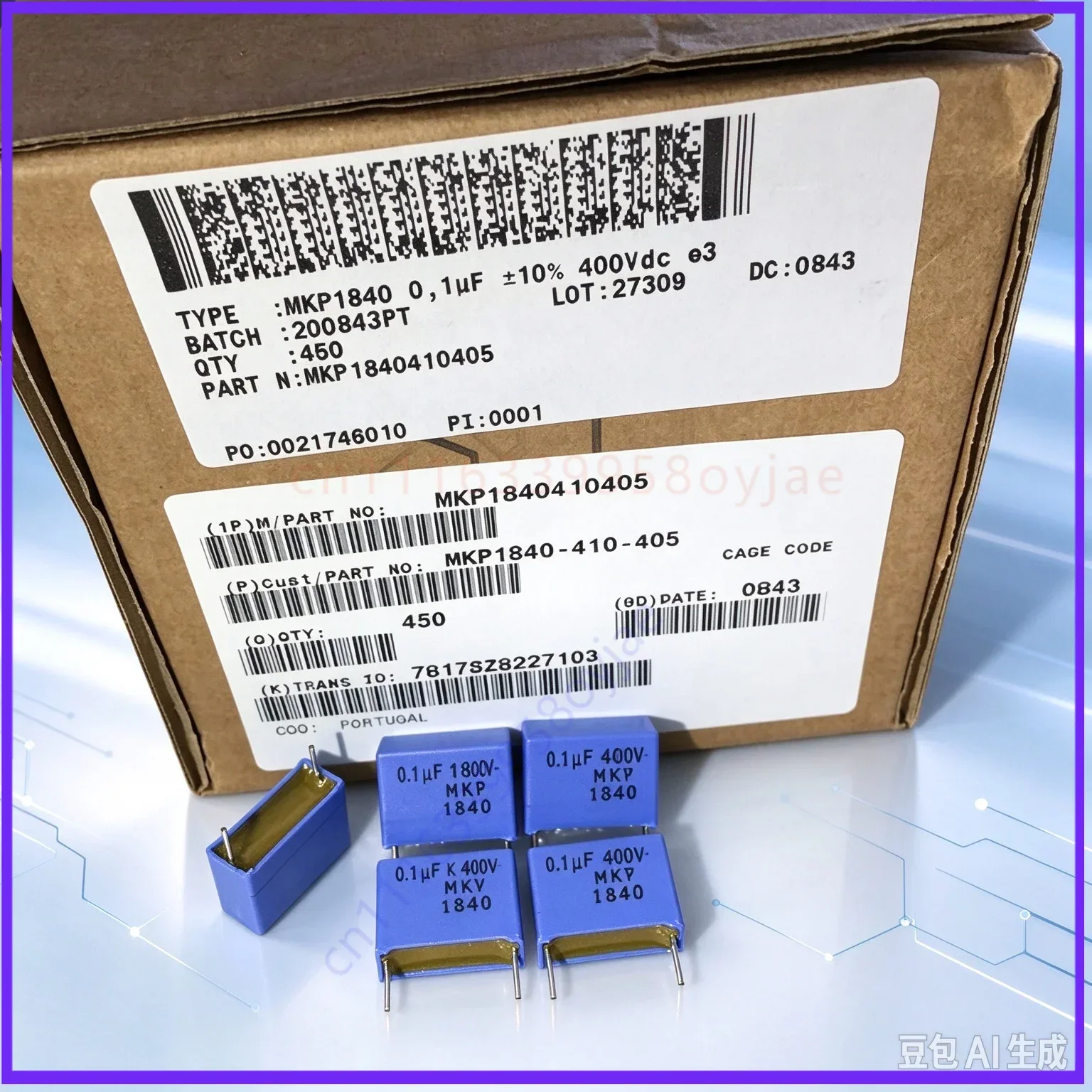 Genuine for VISHAY ERO MKP1840 0.1UF 400V Non-polar Coupling Capacitor  100pcs