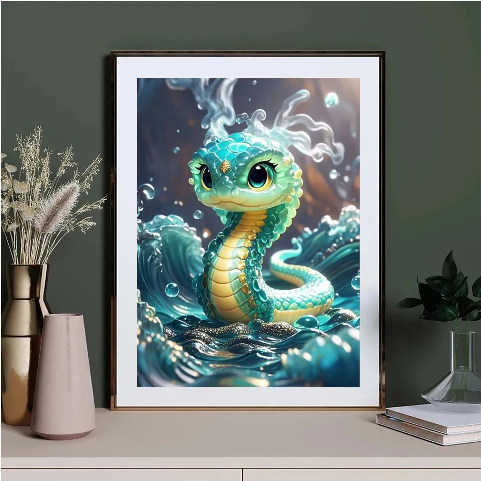 Diamond Mosaic Chinese Zodiac Snake Cute Animal Full Square Round Diamond Painting Cartoon New Collection 2025 Decor For Home