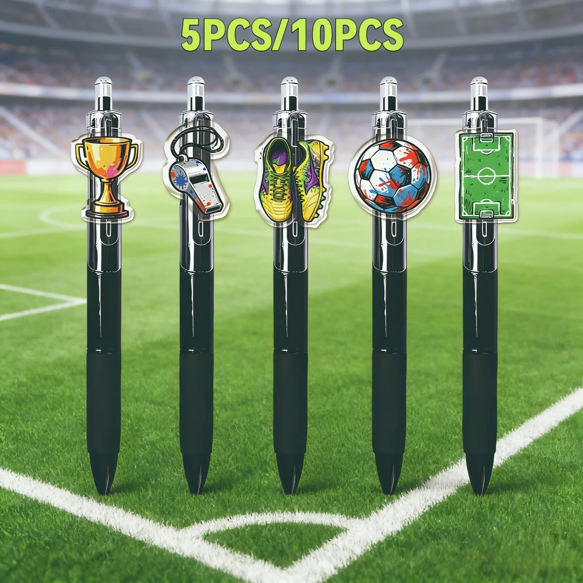

Набор из 5/10 шариковых ручек серии Football II, ручки для письма для студентов, маркеры, портативные канцелярские принадлежности для офиса, новинка