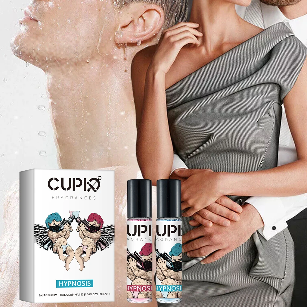 Cupido's 2in1 2*10ml Unisex Floral Gourmand Keulen feromonen Luxe geur voor moderne gentleman Wordt geleverd met draagbare parfums