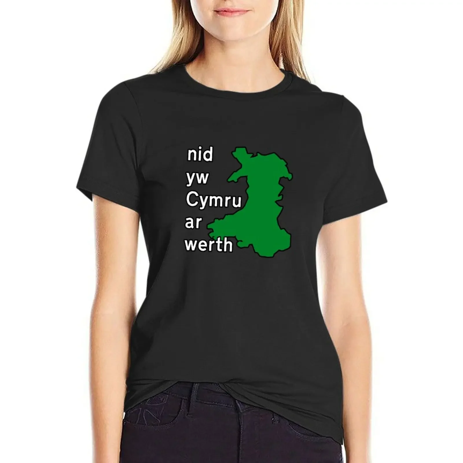 

Nid Yw Cymru Ar Werth T-Shirt sports fans plus size tops funnys cute t-shirts for Women