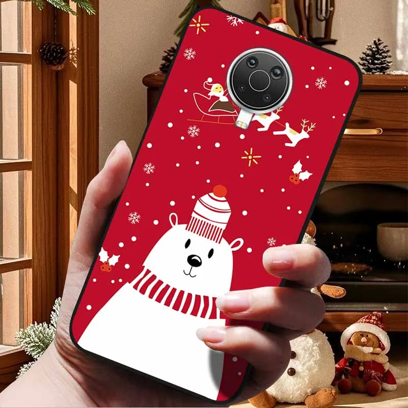 Christmas Cover For Nokia G20 G10 X20 X10 Cases 7.2 6.2 1.4 / 2.4 / 3.4 / 5.4 Cute Soft TPU Silicone Back Cover for Nokia7.2 6.2 view 6
