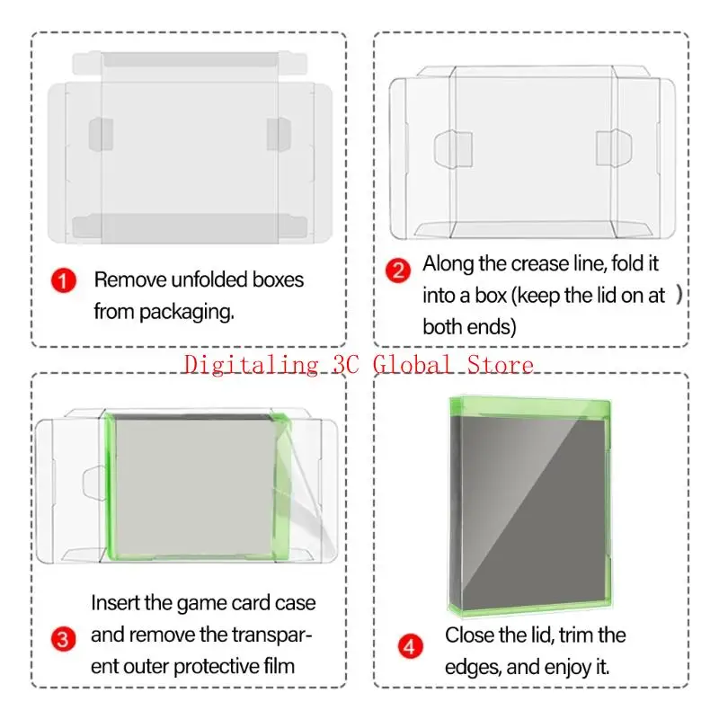 Game Display Case Container mit Clear Shell für Vintage Game Preservation 5pcs