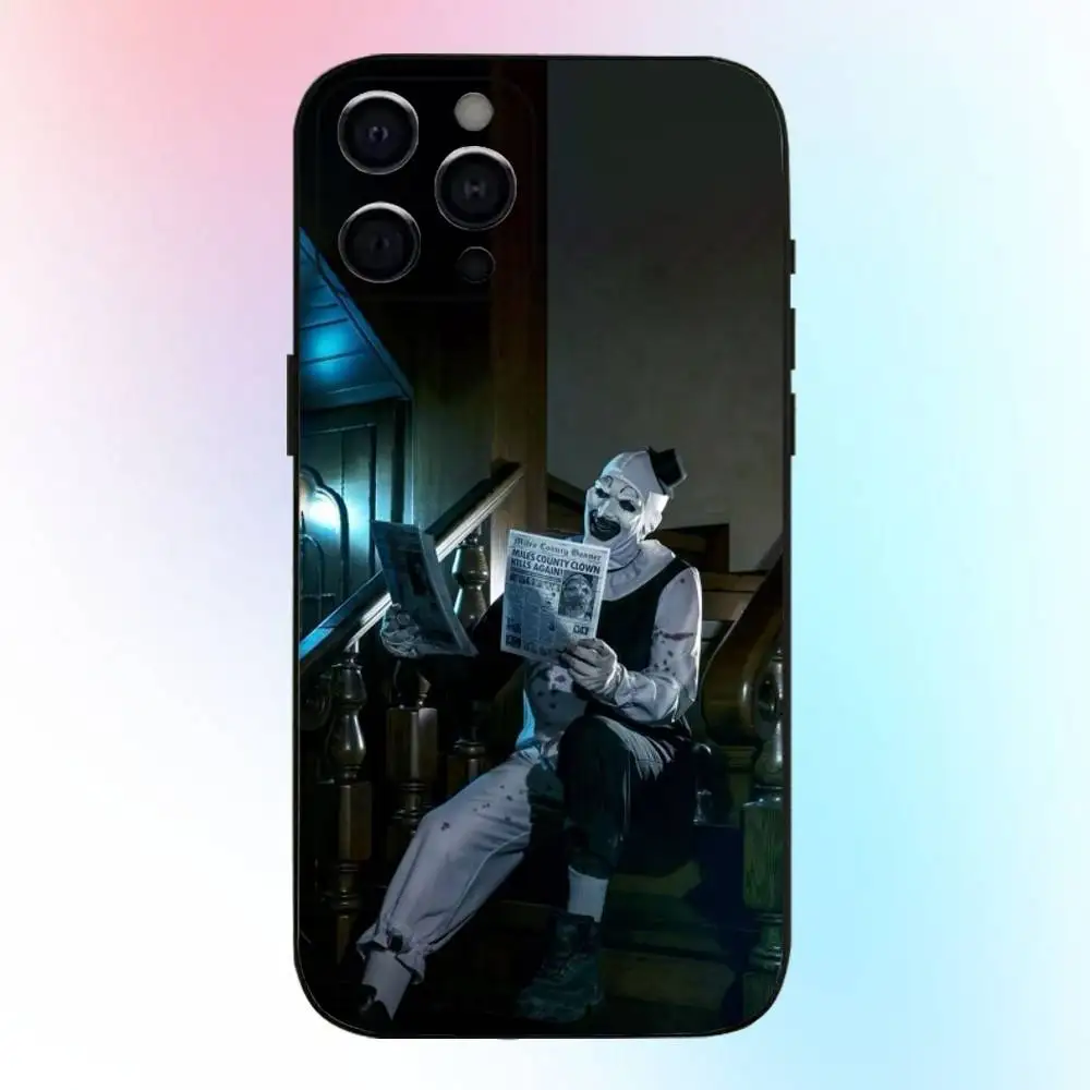 Art the Clown horse T-Terrifier Phone Case For iPhone17,16,15,14,13,12,11 Plus,Pro Max Soft Black Cover