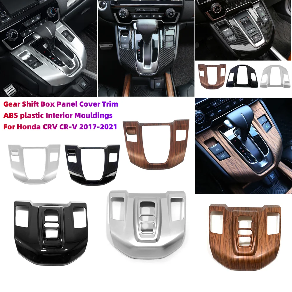 ABS Accessories Car gear panel center control gear frame decoration modification For Honda CRV CR-V 2017-2021 Hybrid and Petrol