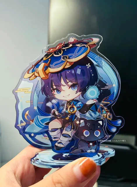 Scaramouche figurki akrylowy stojak moda Anime akcja akcesoria do figurek kolekcja zabawek dla dzieci prezent Yuan Shen prezent dla przyjaciela