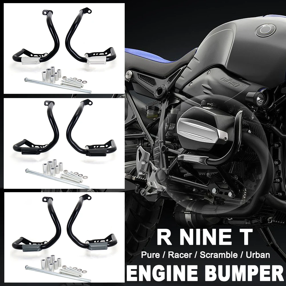 For BMW R9T RNINET Pure RNINET Racer R NINE T Scramble Urban Motorcycle Crash Bars Engine Guard Bumper Frame Protector Slider