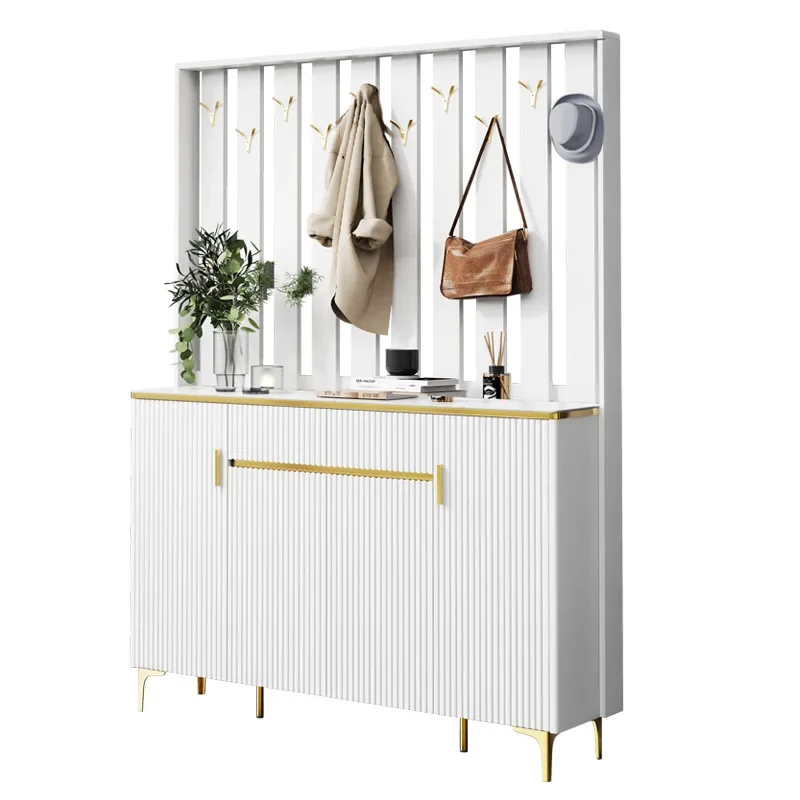 

Light luxury home shoe cabinet hanging, simple modern home door porch, hanging clothes cabinet
