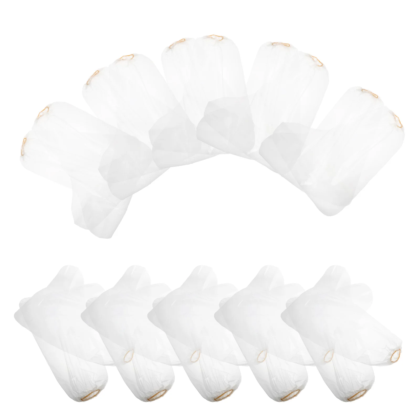 

10 Pairs Disposable Rain Boot Covers Waterproof Thickened Plastic Shoe Protectors Sneakers Long Boot Style Footwear for Outdoor