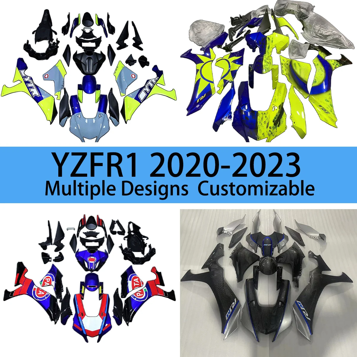 

For YAMAHA YZFR1 2020 2021 2022 2023 Rebuilding Fairing Kit YZF R1 20 21 22 23 Motorcycle Aftermarket Fairings ABS Injection