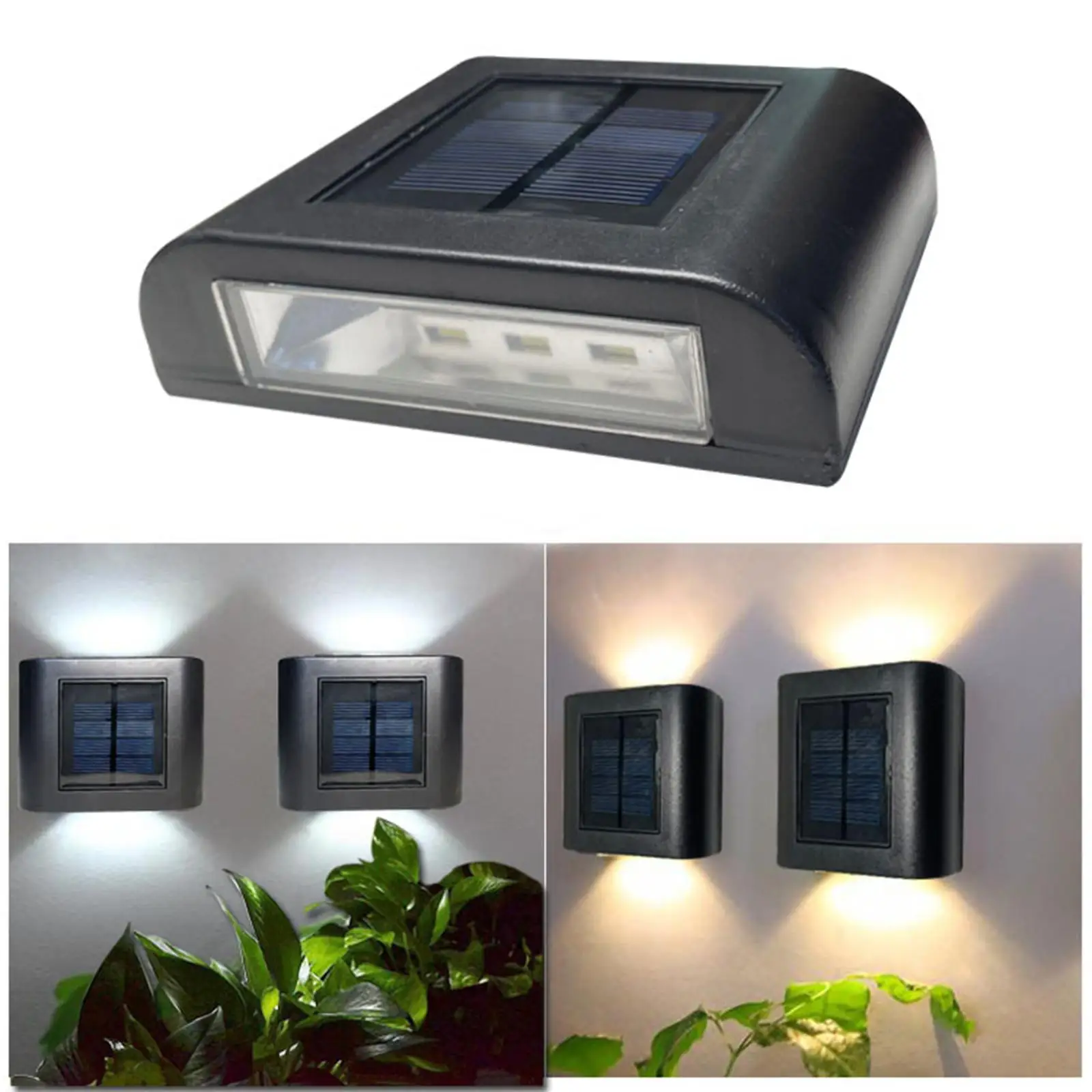 1PC LED Waterproof Wall Lamp, (Upgrade to Sensor) Outdoor Light Solar Powered