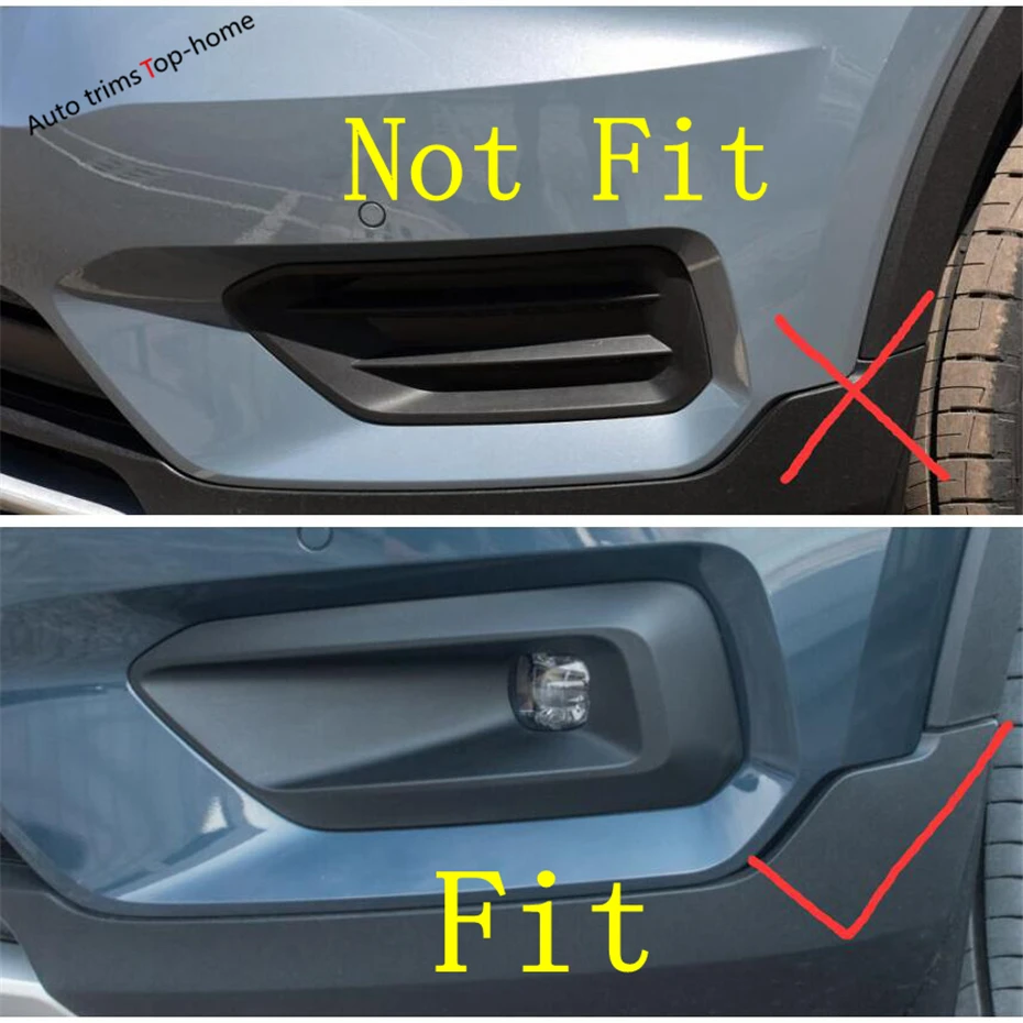 

Front Head Fog Light Lamp Foglight Eyebrow Decoration Frame Cover Kit Trim For VOLVO XC40 2018 - 2024 ABS Chrome Car Accessories