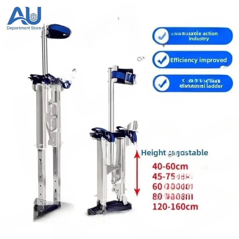 Drywall Stilts Adjustable Aluminum Tool Stilts with Ladder Adjustable Plastering Stilts Paint Tool Stage Props 40-60cm 45-75cm