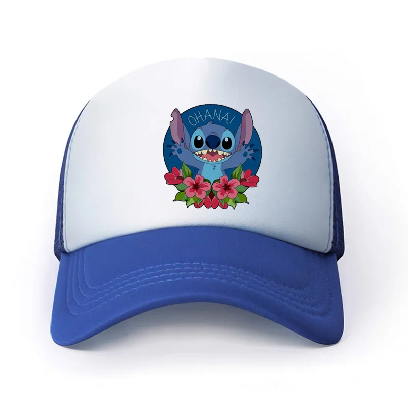 Kids Teen Cap Anime Stitch Print Boys Girls 6-15Y Visor Hat Sportowa czapka z daszkiem 58CM Piękne dziewczyny Urocza czapka Kawaii Casual Hat